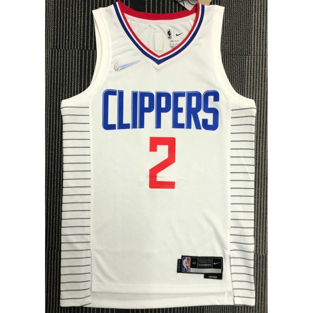 Men's Los Angeles Clippers Leonard #2 White Swingman NBA Jersey - Association Edition-Pro Kit Vault | Brand New 26/27 Sports Jerseys